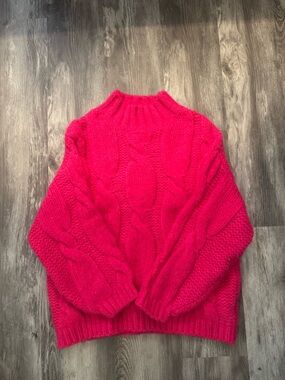 Altard State Pink Cable Knit Sweater